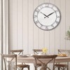 21 inch farmhouse wall clock shiplap style raised 3d arabic numeral galvanized metal wall decor living room dining room entryway - 4 of 4