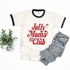 Jolly Mom's Club Distressed - Women's Ringer Graphic T-Shirt - 3 of 4