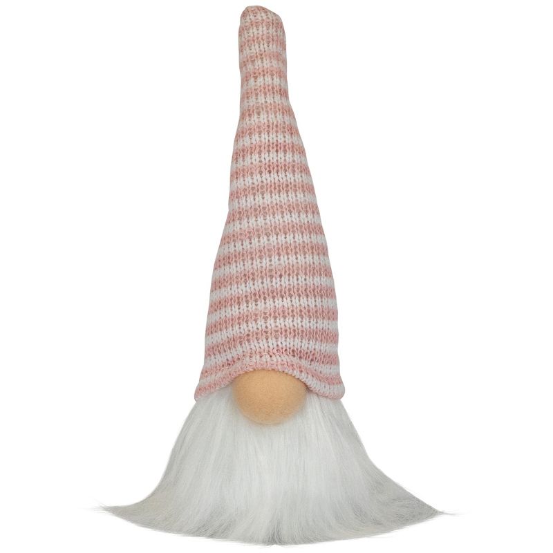 Northlight Striped Hat Spring Gnome - 7.5" - Pink and White, 1 of 6