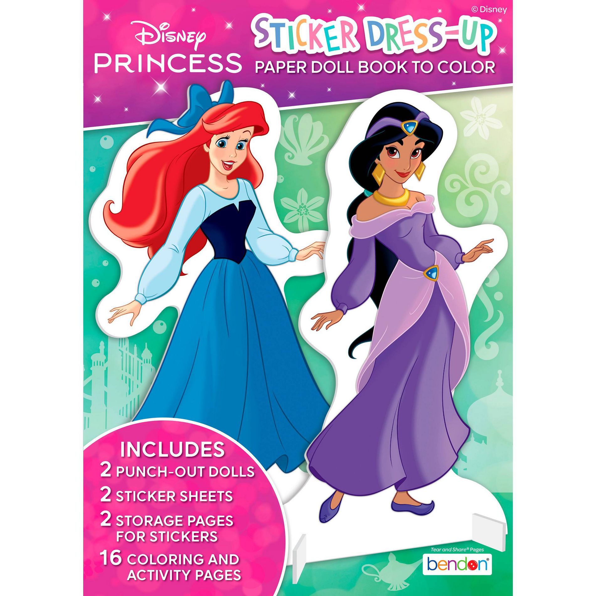 Disney Princess Sticker Dress Up Paper Doll Book