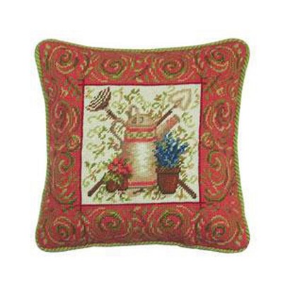 C&F Home 14" x 14" Garden Tools Number 2 Needlepoint Pillow