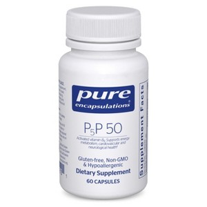 Pure Encapsulations P5P 50 - Active Vitamin B6 - Supports Energy Metabolism & Brain Health* - Gluten Free & Non-GMO - 1 of 4
