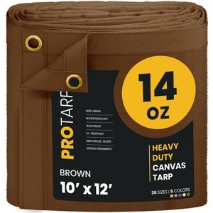 PROTARP Heavy Duty 14 OZ Water Resistant Canvas Tarp, UV Resistant ...