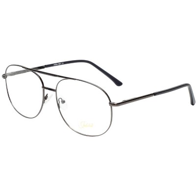 Scott&Zelda SZ7454 Unisex Polarize Bi-Focal Sunglass 41 OPTION Black Silver 55mm Blue Mirror +1.00