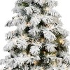 HomeRoots 8' Pre Lit Full Flocked Christmas Tree - 4 of 4