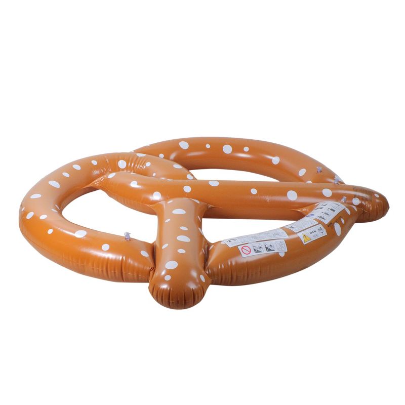 Pool Central 6' Inflatable Brown Giant Pretzel Pool Ring Float, 3 of 5
