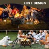 Aoxun Fire Pit 30in with Grill Outdoor Wood Burning 2 in 1 Fire Pit with Fire Poker (Black) - 2 of 4