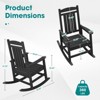 HYLEORY Oversized Outdoor Rocking Chair HDPE Rocking Chair with Cushion, Patio Rocking Chairs,Adirondack Chair for Porch - 4 of 4