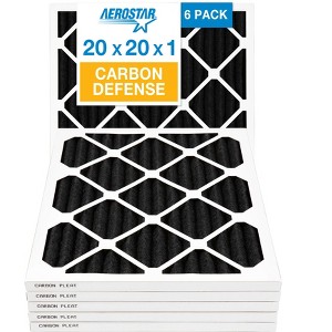 20x20x1 AC and Furnace Air Filter by Aerostar - MERV 7 Odor, 6PK - 1 of 4