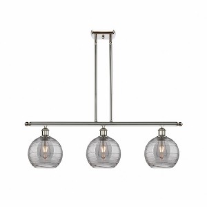 Athens Deco Swirl - 3 Light Island In Industrial Style-11 Inches Tall and 36 Inches Wide - 1 of 1
