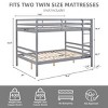 INFURNIC Beds Full Over Full Bunk Bed with Guardrails Sturdy Wooden Frame and Ladder No Box Spring Needed, Grey, 78.35"*59.06"*61.81" - 4 of 4