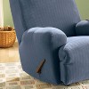 Stretch Poly Striped Recliner Slipcover French Blue - Sure Fit: Machine Washable, Spandex Blend, Indoor Furniture Protector - 3 of 4
