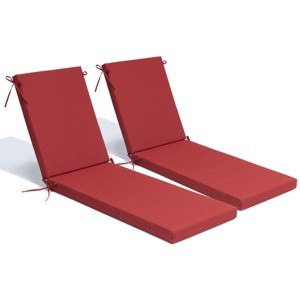 Pellebant 80 Inch Patio Chaise Lounge Cushion 2PCS Non-Slip Replacement Cushion for Chaise Lounge Poolside Deck Garden Indoor Outdoor - 1 of 4