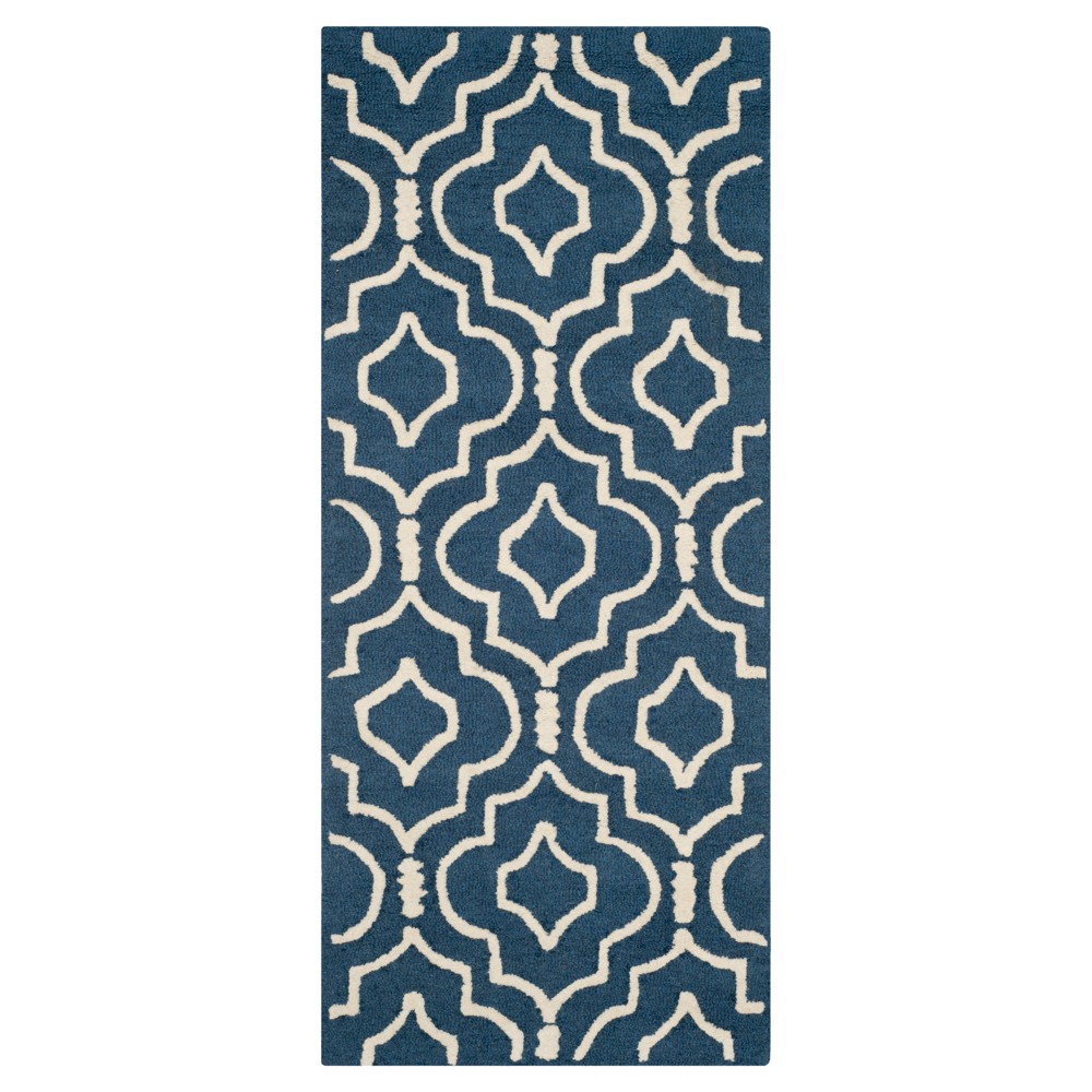 Tahla Runner - Navy Blue/Ivory ( 2'6inx6' ) - Safavieh