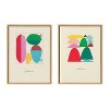 Kate and Laurel Sylvie On The Other Hand and Repeat For A New Outcome Framed Canvas Art Set by Amber Vittoria - 2 of 4