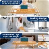 SereneLife Bamboo Bathtub Caddy Tray with Adjustable Length & Soap Box - Natural Lacquer Coating, Expandable up to 43" - 3 of 4