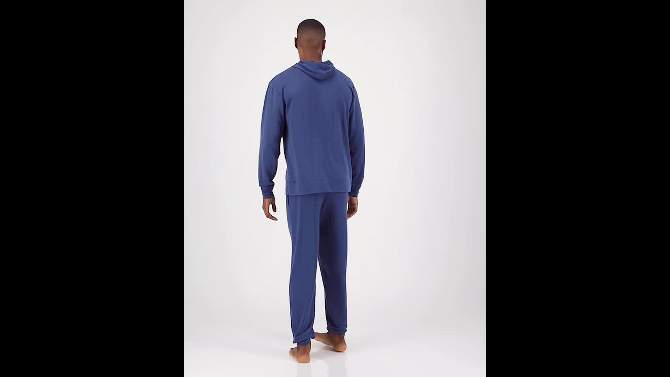Hanes Premium Men's Long Sleeve Pajama Hoodie, 2 of 8, play video