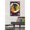 Trends International NHL Chicago Blackhawks - Maximalist Logo 23 Framed Wall Poster Prints - 2 of 4
