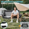 Docred Oversized Double Camping Chair, Folding 2 Person Camping Chair Loveseat, Lawn Chairs with Carrying Bag - 4 of 4