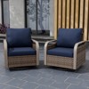 EAGLE PEAK Rocking Chair, Swivel Rocker, Rattan Patio Furniture, 2 Chairs - 3 of 4