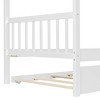 Kumasinova Kids House Bed with Trundle,Twin/Full Size Wooden Bed Frame with Roof,Headboards,Toddler Beds for Kid's Room,Bedroom - 4 of 4