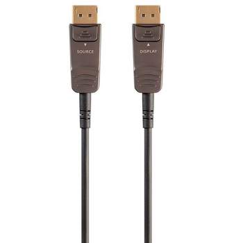 Monoprice DisplayPort Cable - 50 feet | 32.4Gbps, 8K@30Hz, 5K@60Hz, 4K@120Hz, Fiber Optic, AOC - SlimRun AV Series
