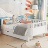 Whisen Modern and Elegant Twin Size Wood Platform Bed with Rails for Girls and Boys - 3 of 4