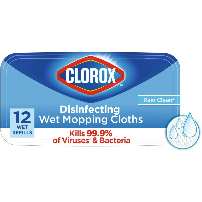Clorox Rain Clean Disinfecting Mopping Cloth - 12ct, 1 of 18