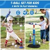 Toddler 2 in 1 Sports Toy Basketball and Baseball Set with Auto Pitcher Indoor Outdoor Blue for Ages 1-5 - 4 of 4