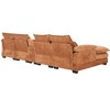 NicBex Modern U-shaped Sofa with Console,Cupholders and USB Ports,Sleeper Couch Set with Chaise for Living Room,Apartment,Orange - 4 of 4