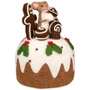 Northlight Mouse and Gingerbread Man Cake Christmas Decoration - 11" - Brown and White - 4 of 4