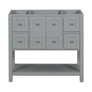 36 Inch Bathroom Vanity, Bathroom Cabinet With 4 Drawers, 2 Soft Closing Doors, Solid Wood Frame - 1 of 4