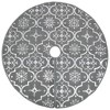 VidaXL Luxury Christmas Tree Skirt with Sock Gray 3 ft Fabric - 3 of 4