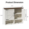 Wall Mounted Cabinet with Adjustable Shelves, Space Saving Above Toilet Storage Cabinet - 2 of 4
