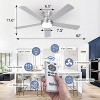 HUMHOLD 52 InchCeiling Fan with Light Remote, Smart LED Ceiling Fans with Voice/App Control, Modern Low Profile Dimmable Light Ceiling Fan - 3 of 4