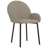 vidaXL Dining Chairs 2 pcs Light Gray Velvet - 3 of 4