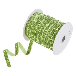 Unique Bargains Metallic Velvet Flexible Ribbon for Crafts 3/8 Inch x 50 Yards 1 Pc - 1 of 4