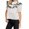 Women's Floral Ruffle Detail Button Up Top - TCEC - 2 of 4
