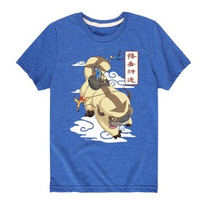 Boys' - Avatar: The Last Airbender - Appa Katara Sokka Aang Momo Flying Short Sleeve Graphic T-Shirt - 1 of 4