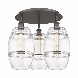 Vaz - 3 Light Flush Mount In Industrial Style-10.88 Inches Tall and 19.75 Inches Wide - 1 of 1