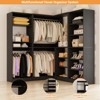 Aheaplus Corner Wardrobe Organizer System with Adjustable Shelves, Closet System with Hanging Rods - 3 of 4