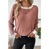 Coolmee Women's Ribbed Knitted Sweatshirt Trendy Colorblock Long Sleeve Pullover Sweater - 2 of 4