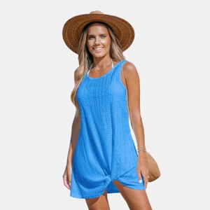 Women's Textured Twist Jersey Beach Cover-Up - Cupshe - 1 of 4