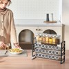 VEVOR Detachable Spice Rack Organizer for Cabinet, 4 Tie Stackable Seasoning Organizer, Spice Jars Kitchen Storage, Black - 2 of 4