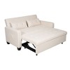NicBex 63 Inch Loveseats Sofa Bed with Pull-out Bed and 2 Lumbar Pillows for Living Room,Apartment,Office,Beige - 2 of 4