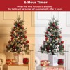 Home 3ft Christmas Tree Pre-Lit Artificial Christmas Tree with Snowflake Base, Flocked Snow 78 Warm White Lights 8 Lighting Modes, Xmas Holiday Decor - 4 of 4