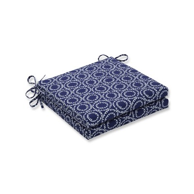 Ring A Bell 2pc Indoor/Outdoor Squared Corners Seat Cushion - Navy - Pillow Perfect