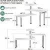 Aoibox Bamboo 3 Tier Corner Shelf White Bathroom Countertop Organizer Space Saving Rack for Kitchen Office Living Room - 2 of 4