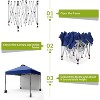 Jojoka 10'x10' Outdoor Canopy Tent with Sidewall,Easy Pop Up with Vented Roof,Portable Instant Camping Beach Tents - 4 of 4