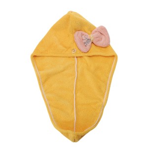 Unique Bargains Women Soft Bow-knot Hair Drying Towel for Bathroom 1 Pc - 1 of 4
